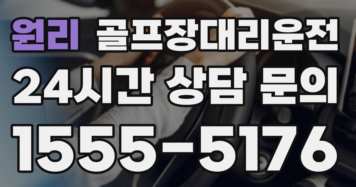 골프장대리운전 서비스
