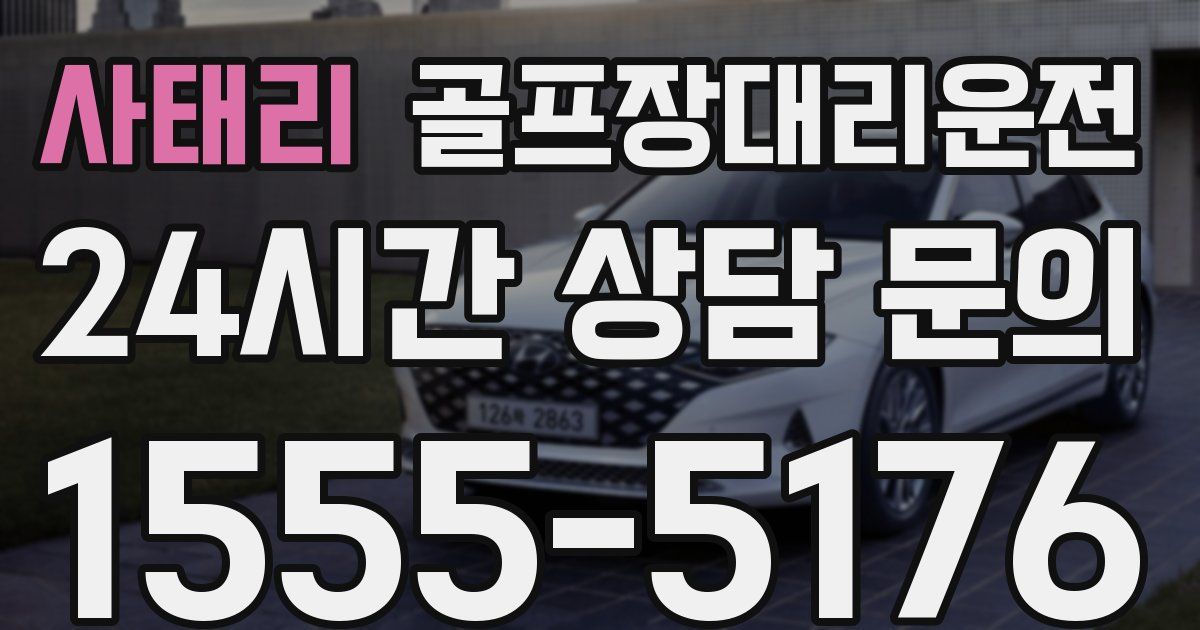 골프장대리운전 서비스
