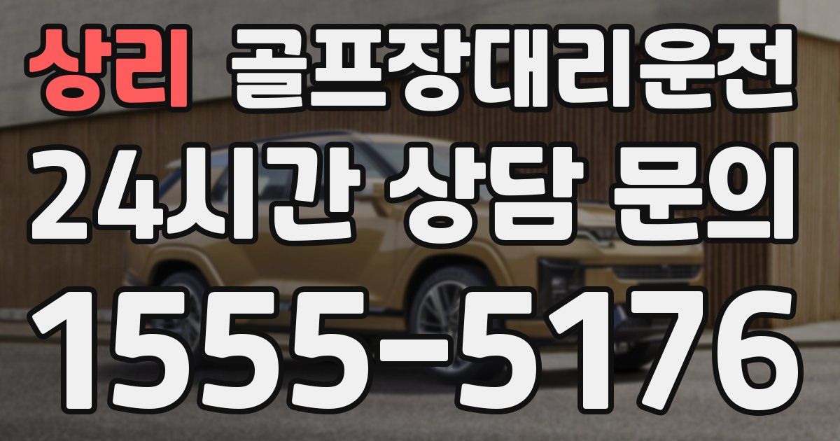 골프장대리운전 서비스
