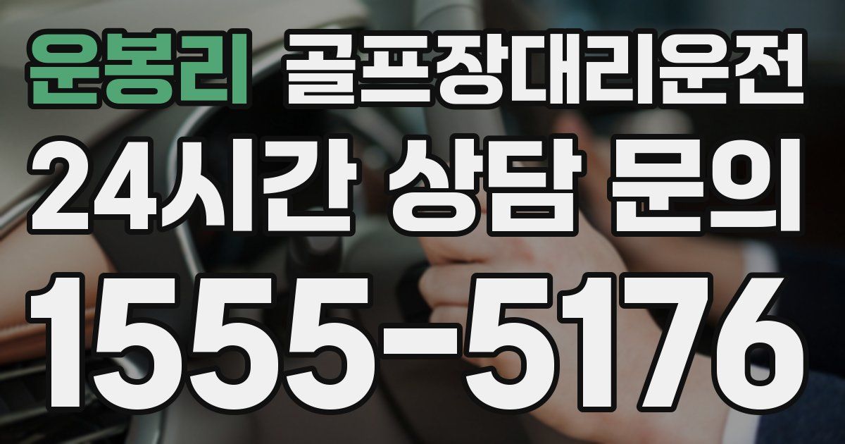 골프장대리운전 서비스