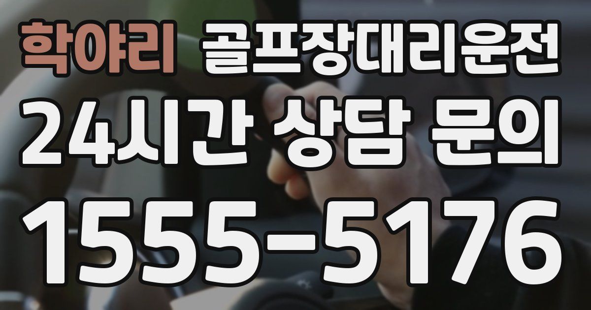 골프장대리운전 서비스