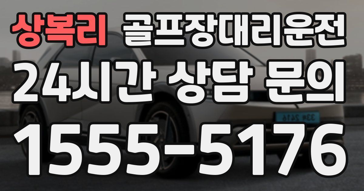 골프장대리운전 서비스