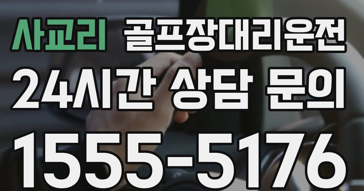 골프장대리운전 서비스