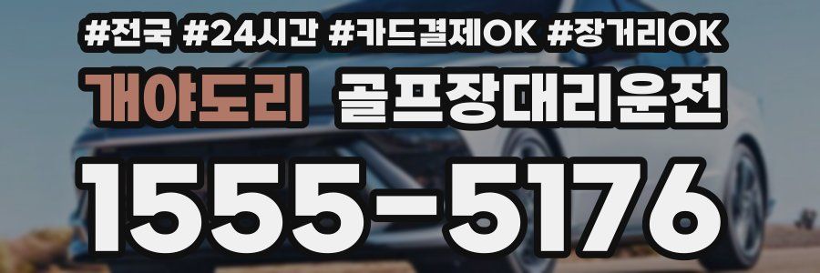 개야도리 골프장대리운전