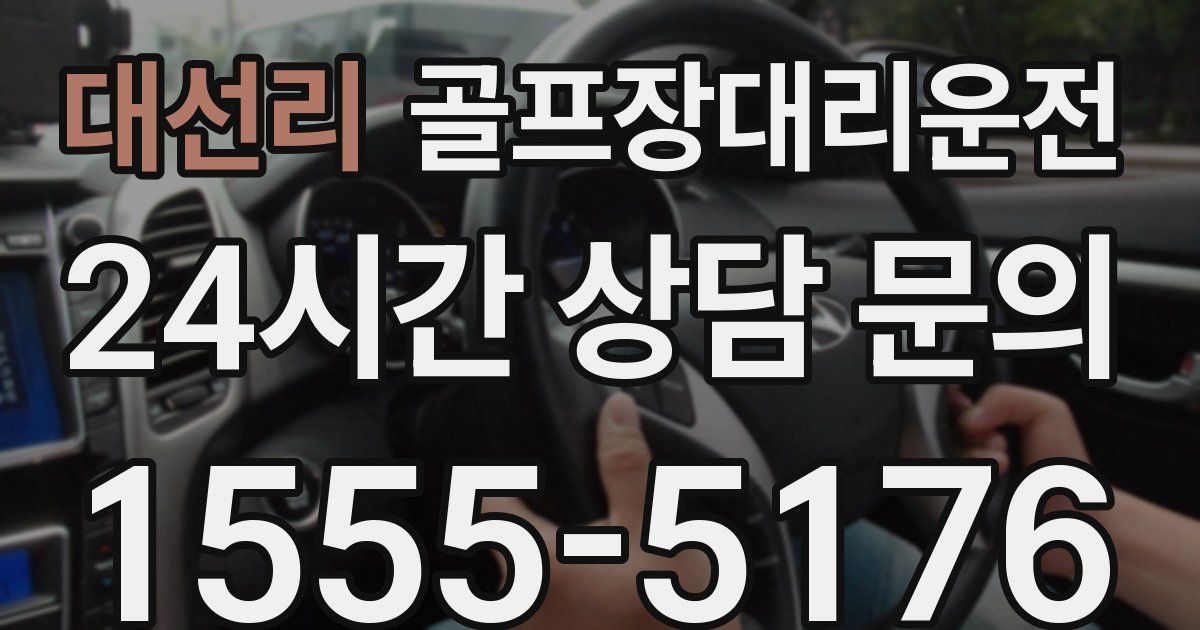 골프장대리운전 서비스