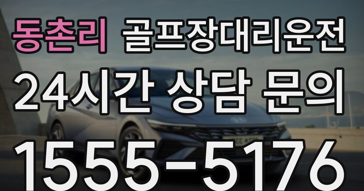 골프장대리운전 서비스