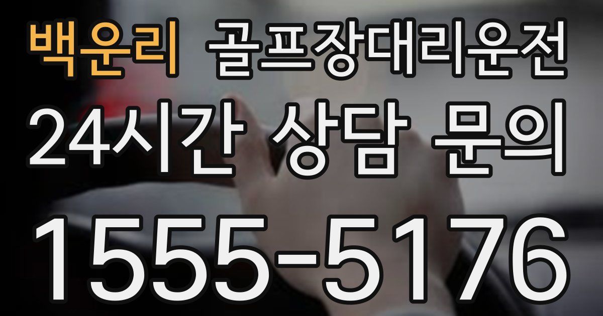 골프장대리운전 서비스