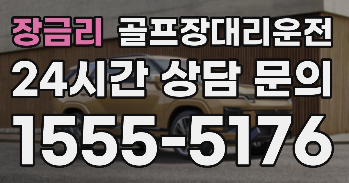 골프장대리운전 서비스