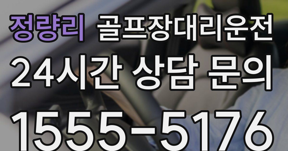 골프장대리운전 서비스