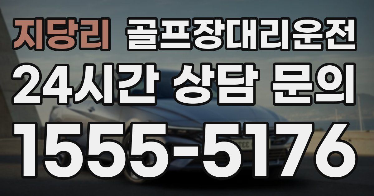 골프장대리운전 서비스