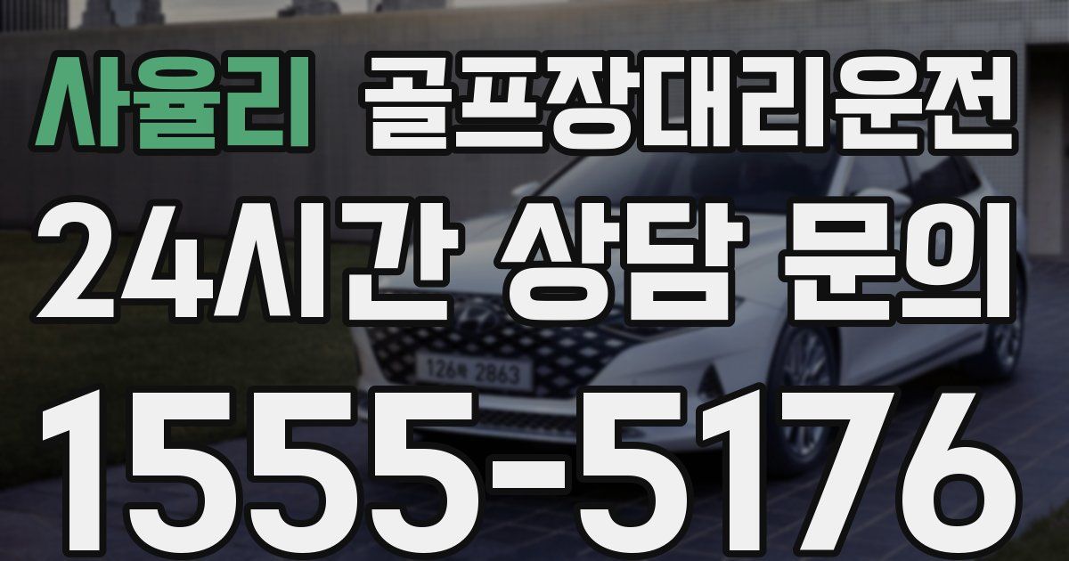 골프장대리운전 서비스