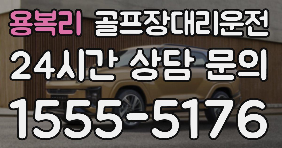 골프장대리운전 서비스