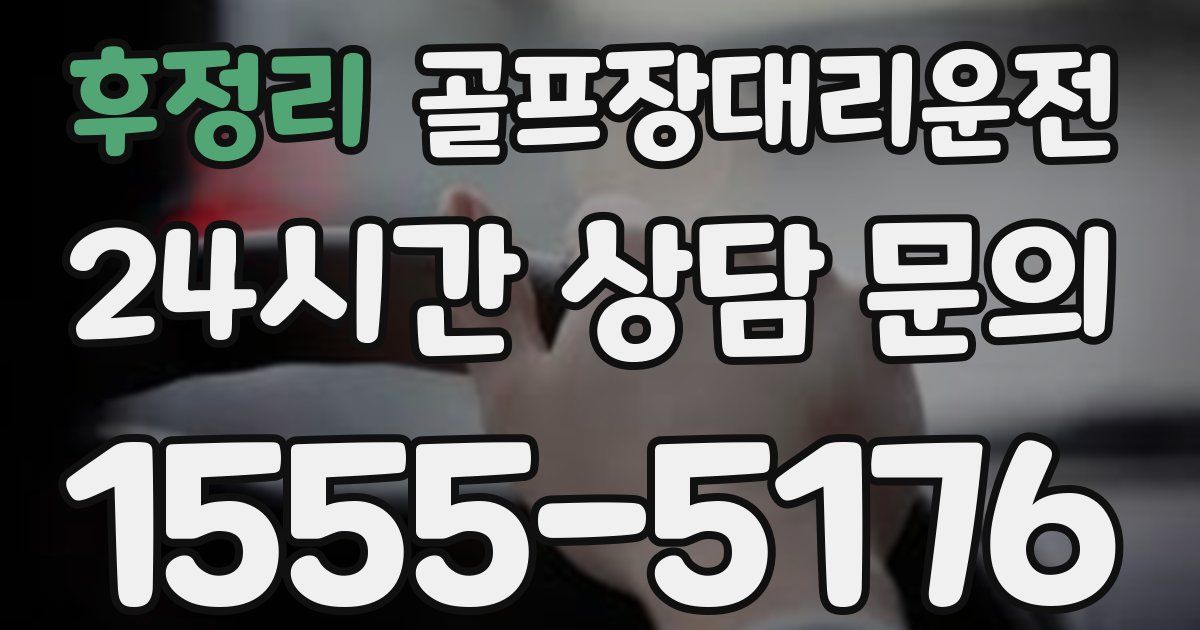 골프장대리운전 서비스