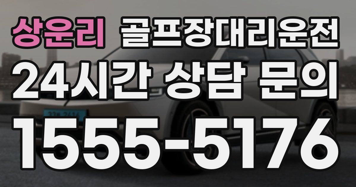 골프장대리운전 서비스