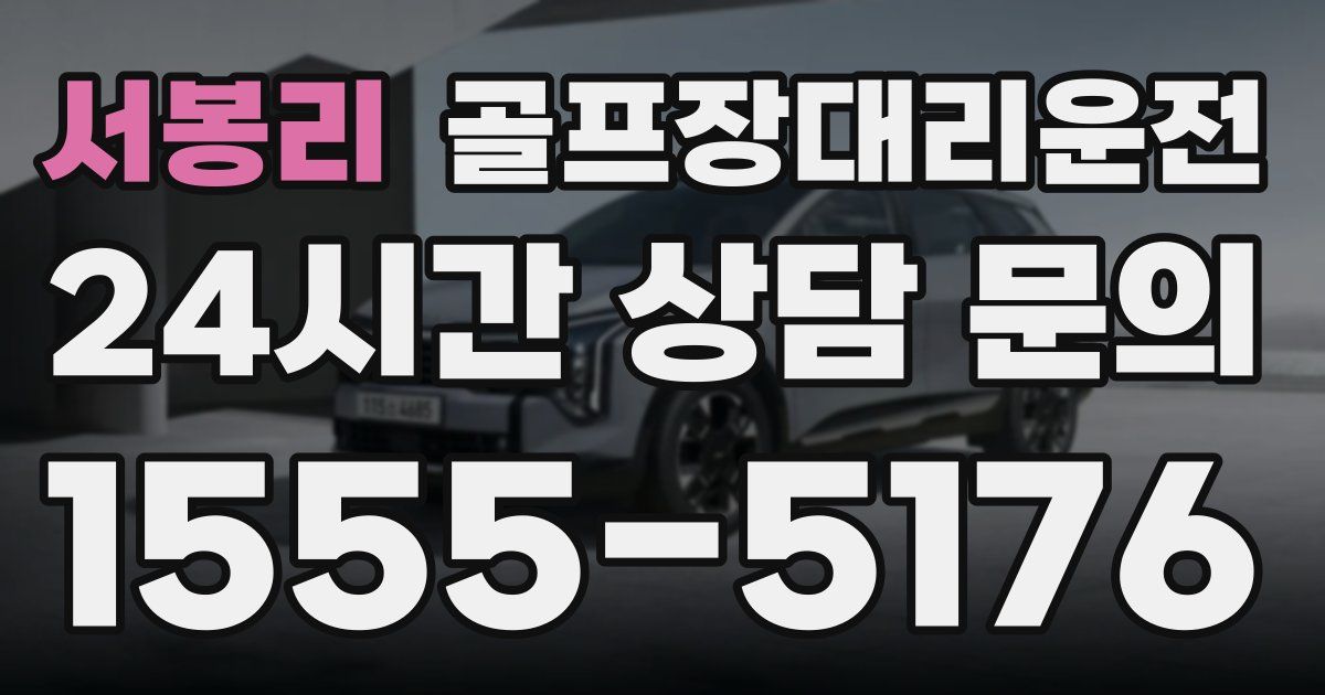 골프장대리운전 서비스