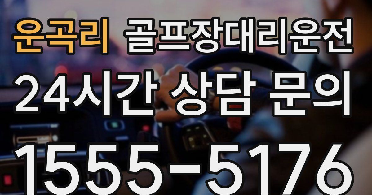 골프장대리운전 서비스