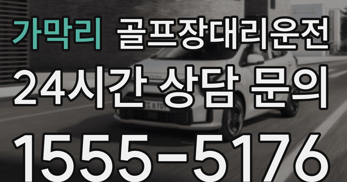 골프장대리운전 서비스