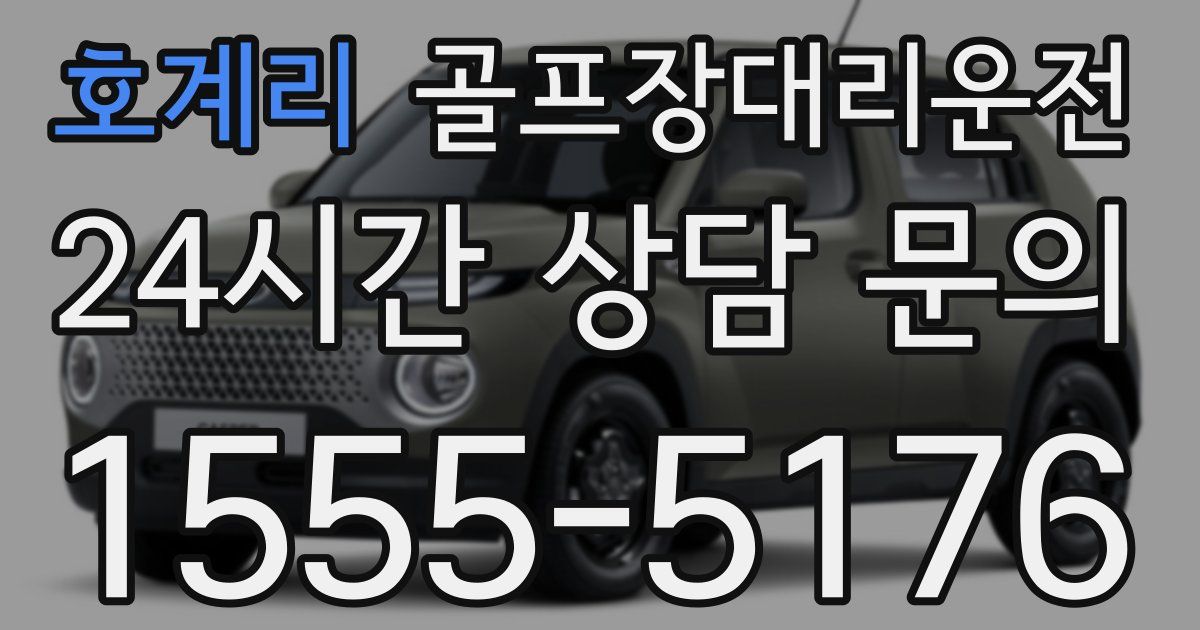 골프장대리운전 서비스