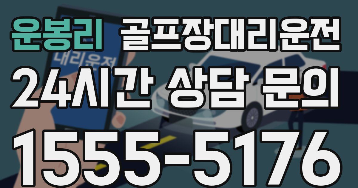 골프장대리운전 서비스