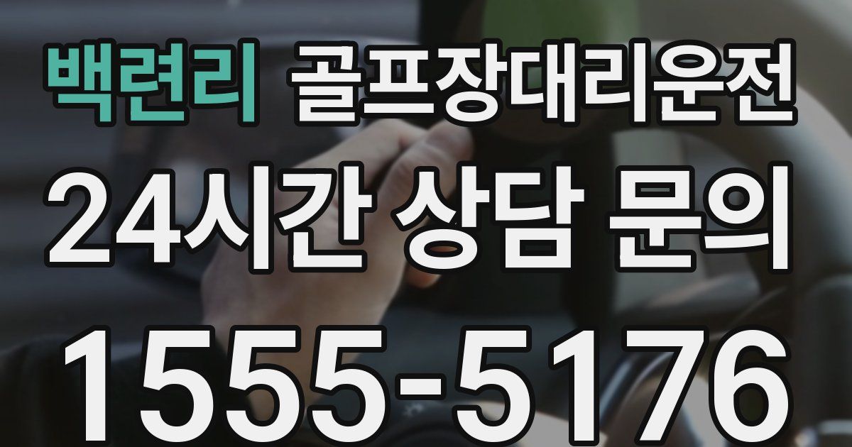 골프장대리운전 서비스