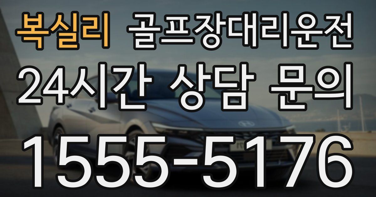골프장대리운전 서비스