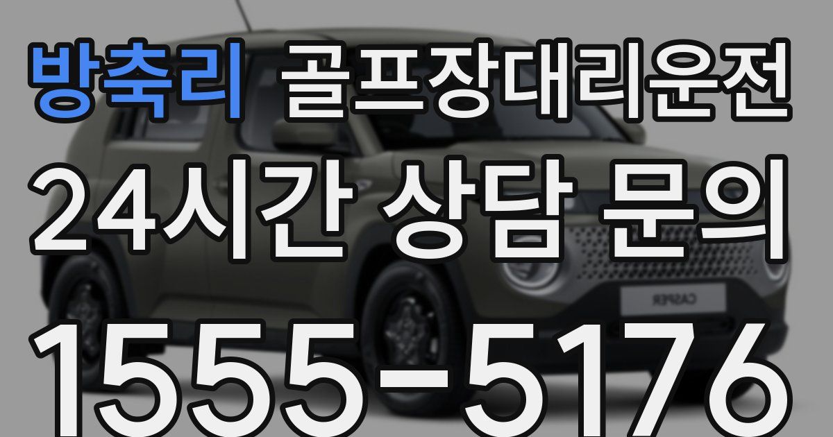 골프장대리운전 서비스