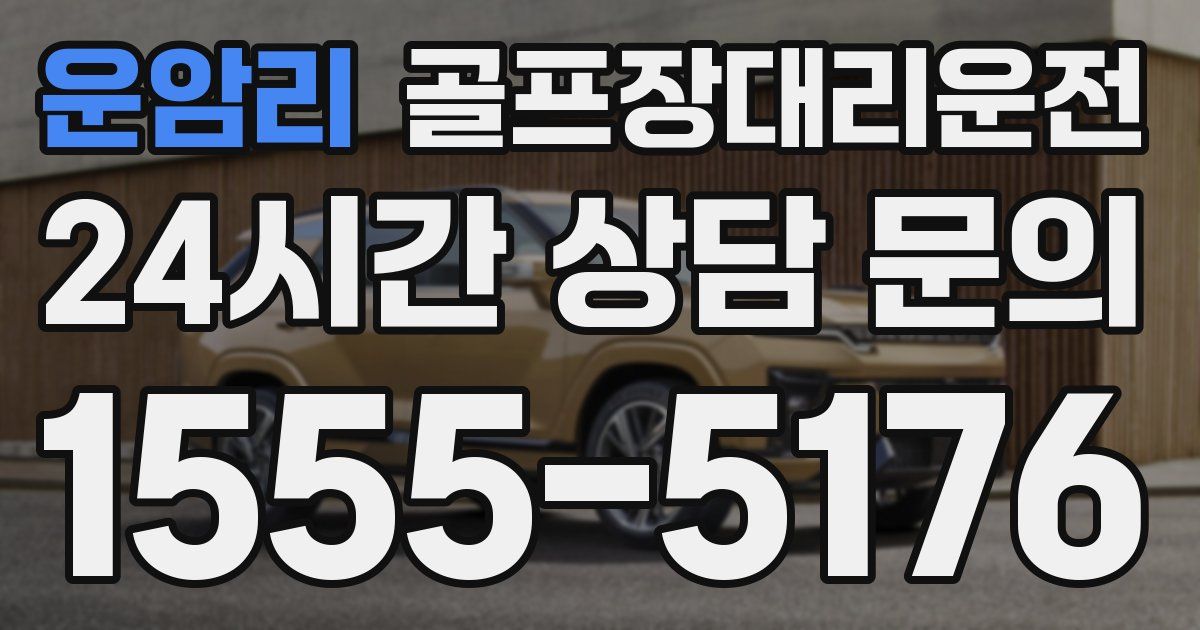 골프장대리운전 서비스