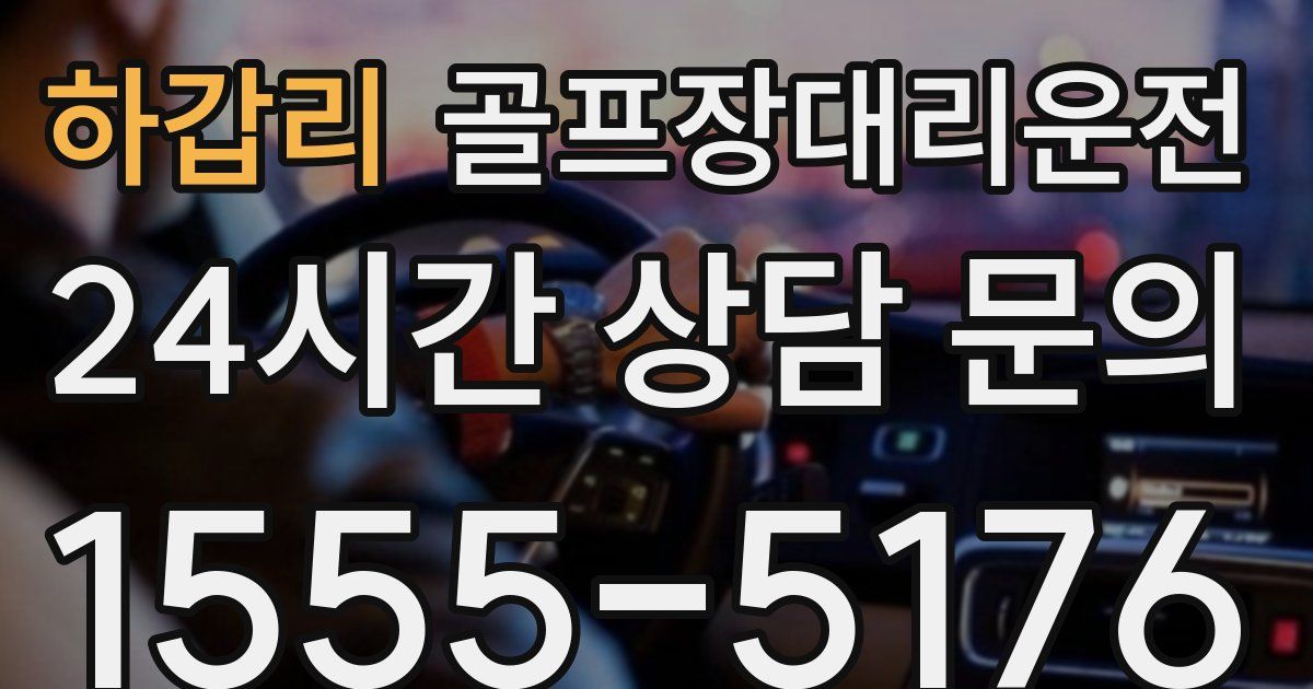 골프장대리운전 서비스