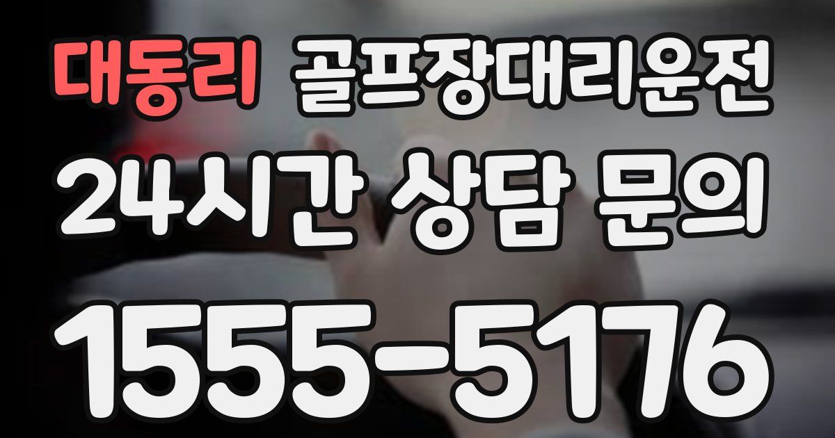 골프장대리운전 서비스