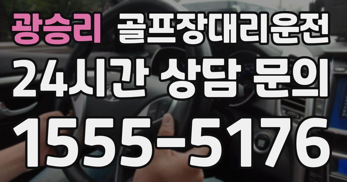 골프장대리운전 서비스