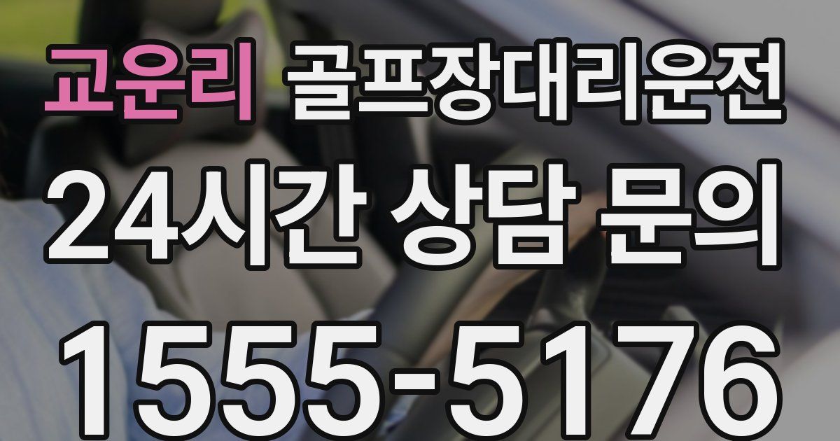 골프장대리운전 서비스