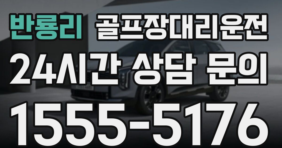 골프장대리운전 서비스