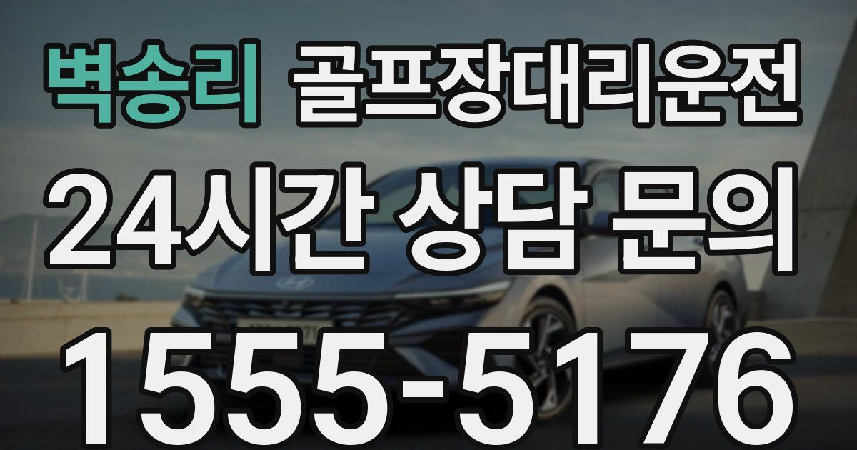 골프장대리운전 서비스