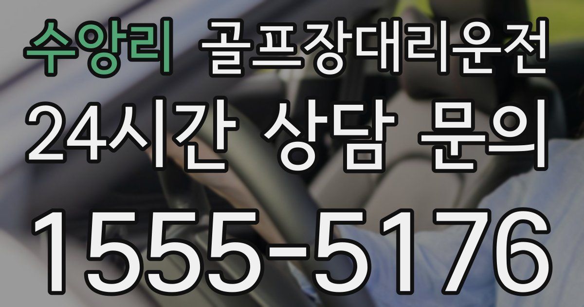 골프장대리운전 서비스