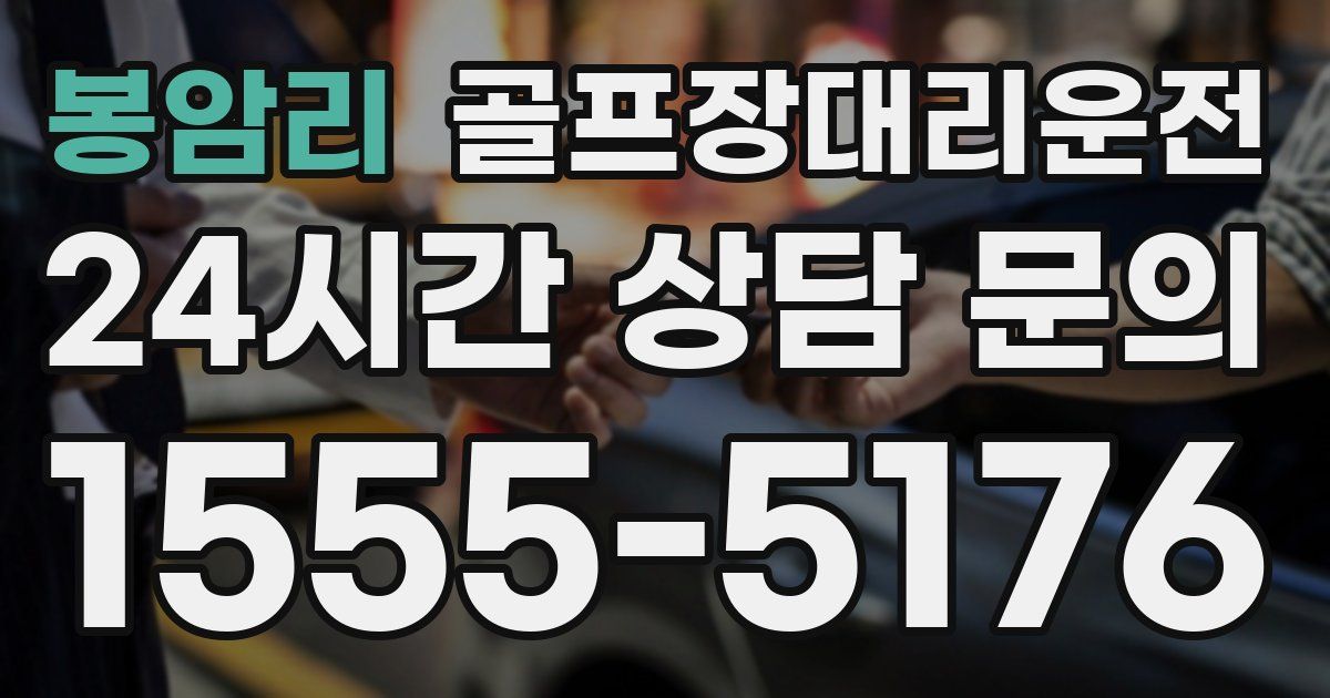 골프장대리운전 서비스
