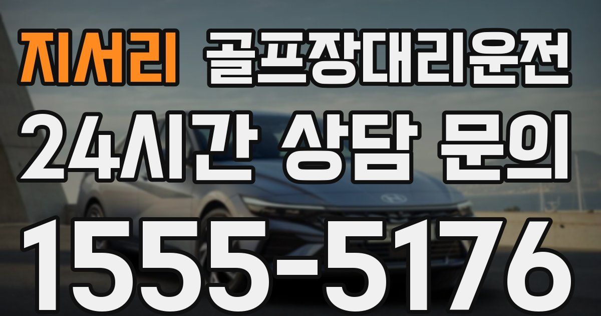 골프장대리운전 서비스