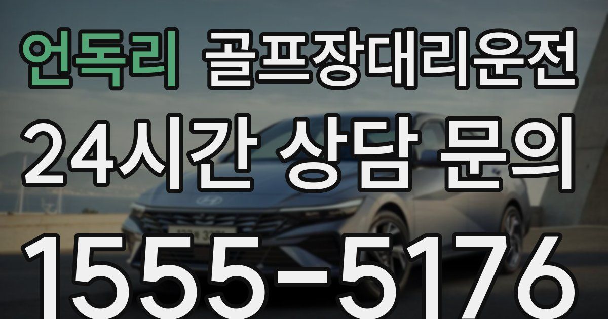 골프장대리운전 서비스