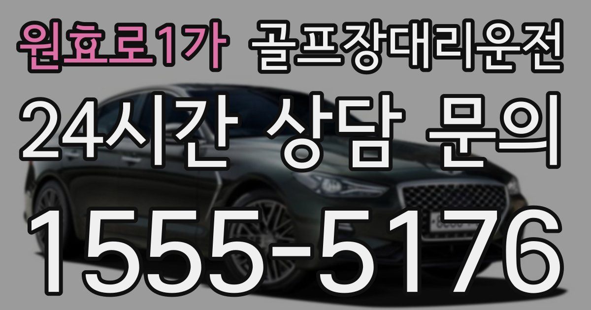 골프장대리운전 서비스