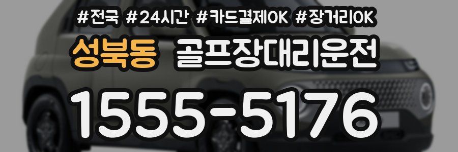 성북동 골프장대리운전