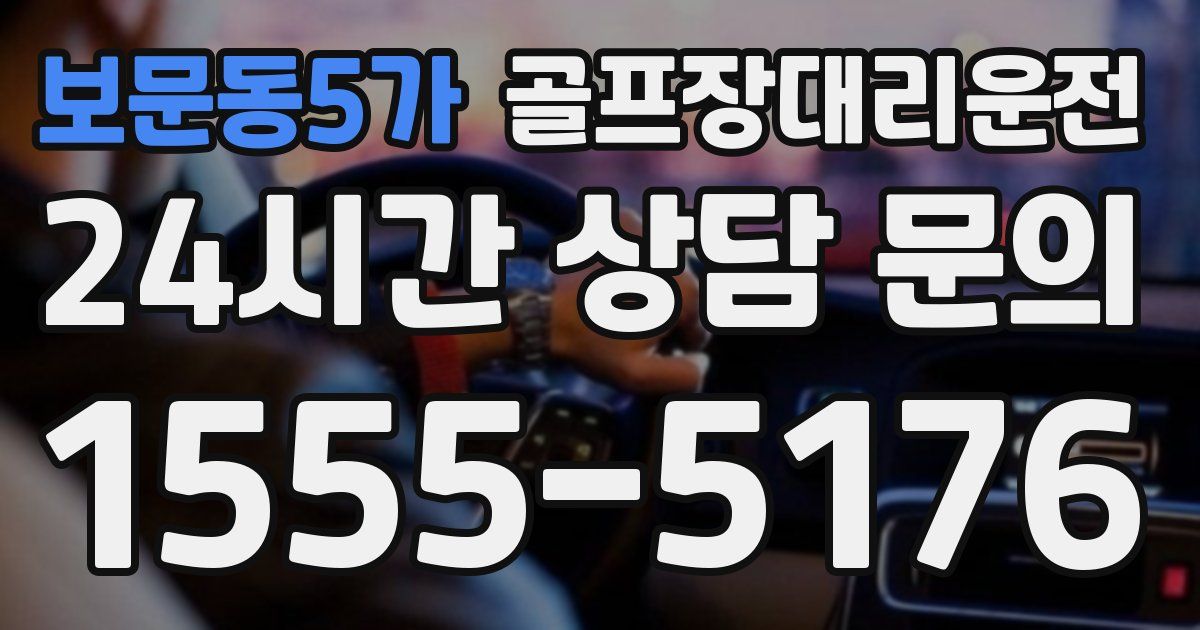 골프장대리운전 서비스