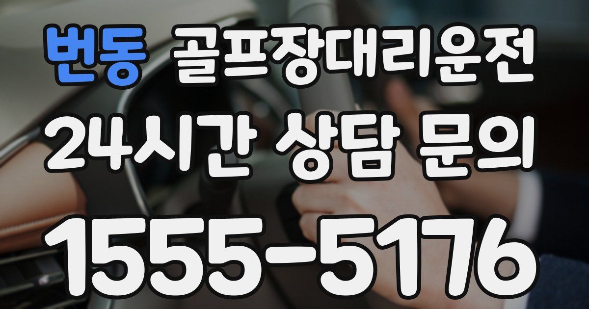 골프장대리운전 서비스