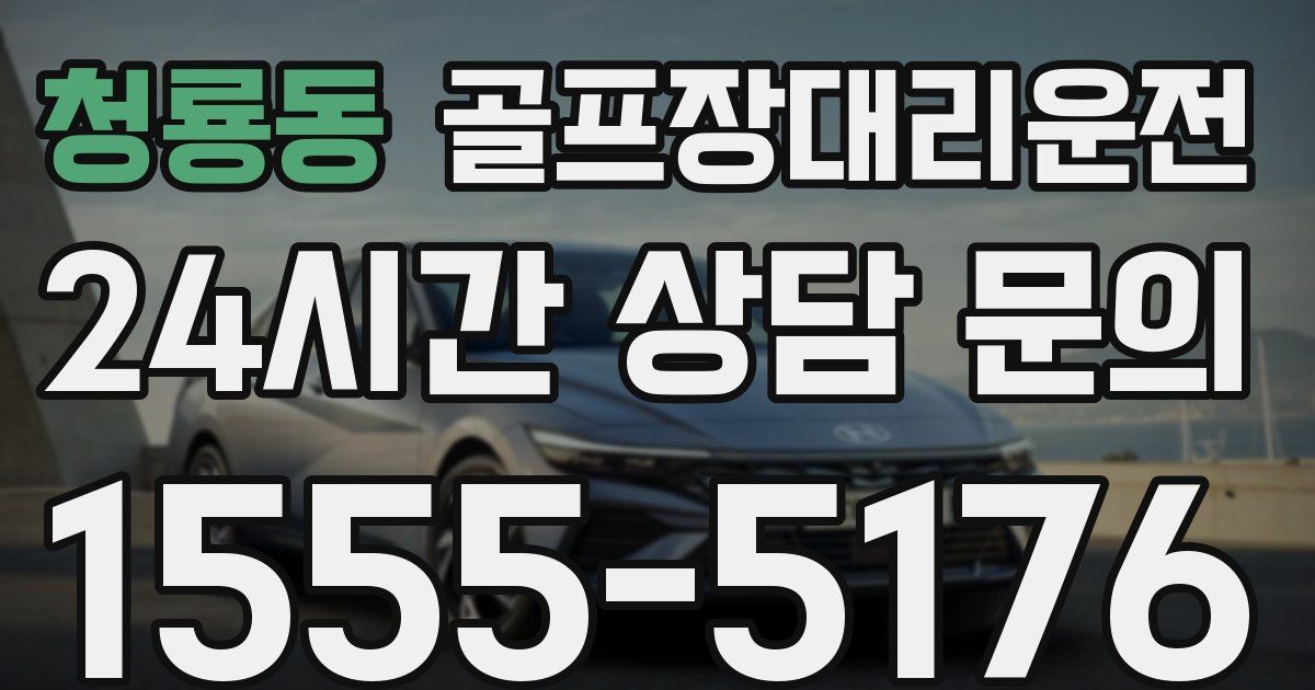 골프장대리운전 서비스