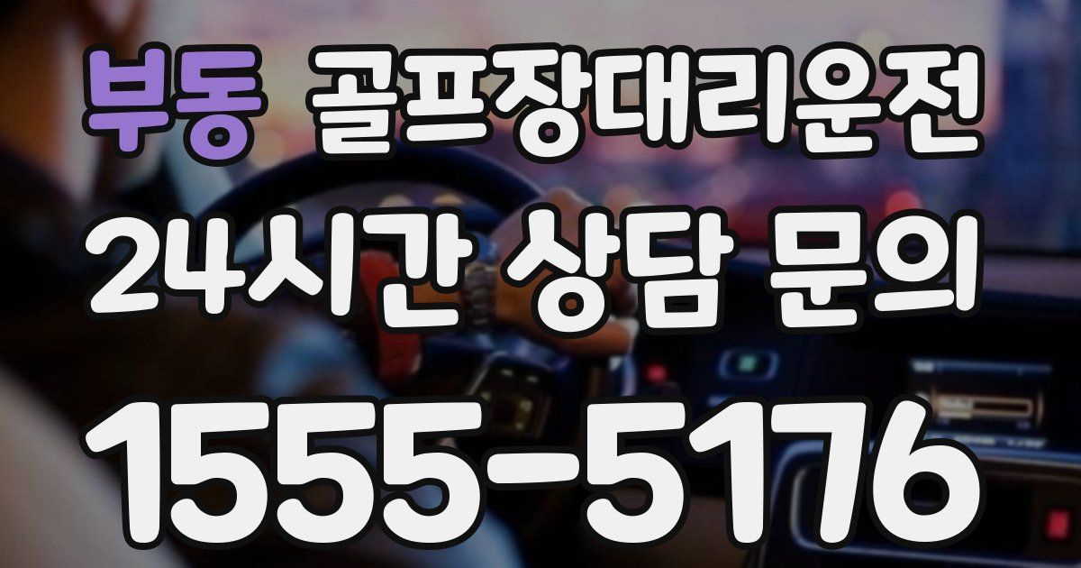 골프장대리운전 서비스