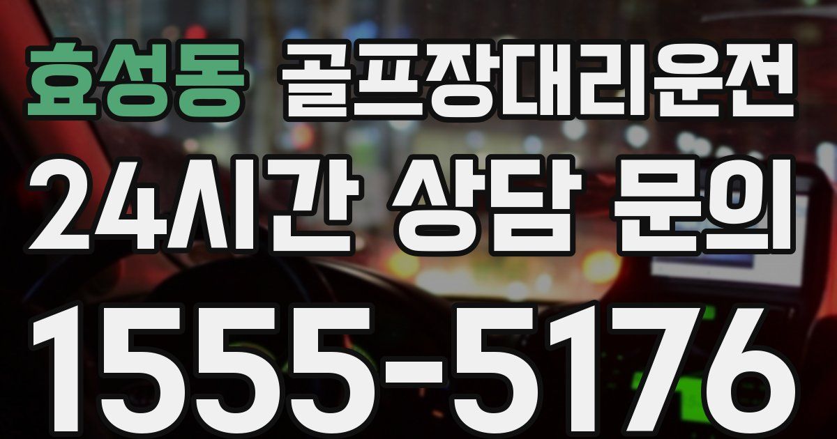 골프장대리운전 서비스