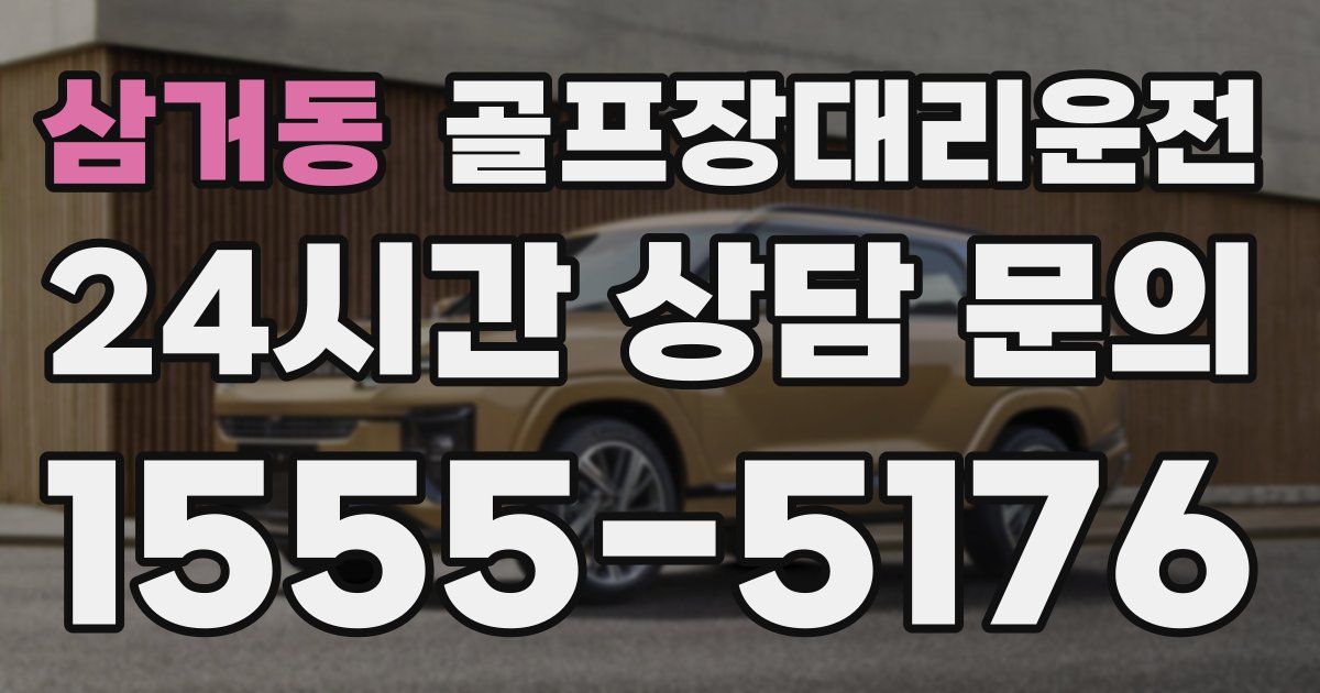 골프장대리운전 서비스