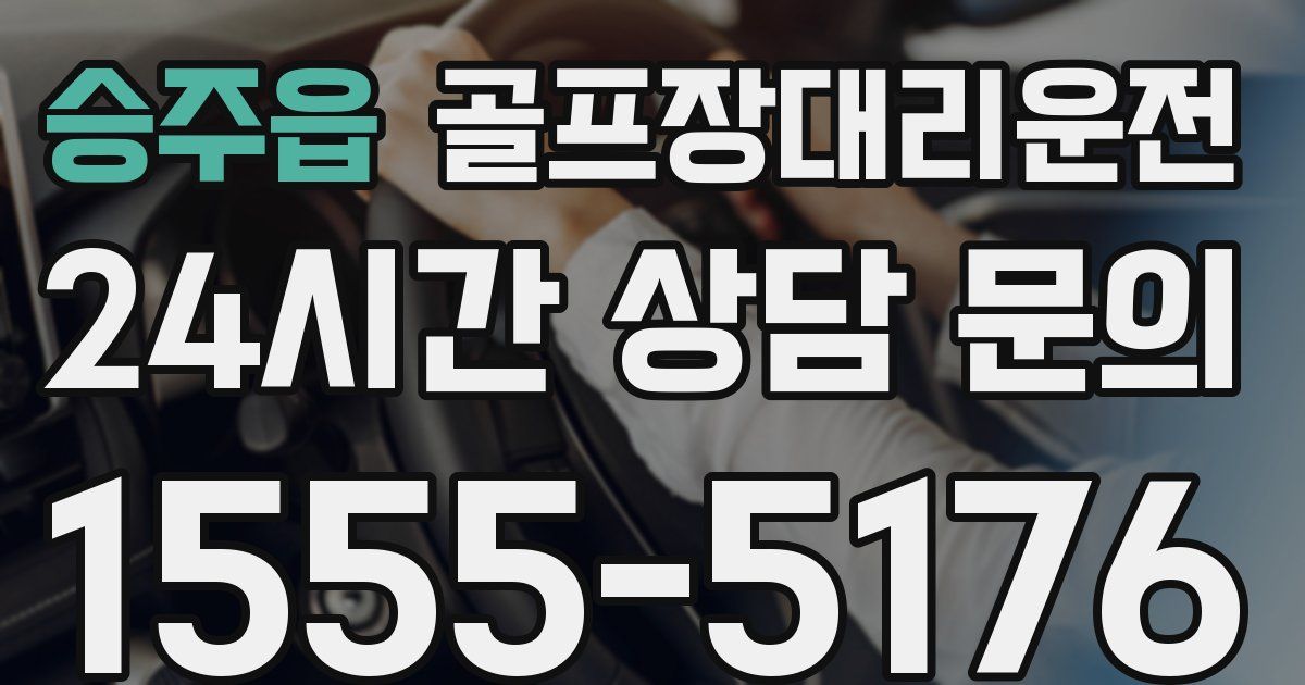 골프장대리운전 서비스