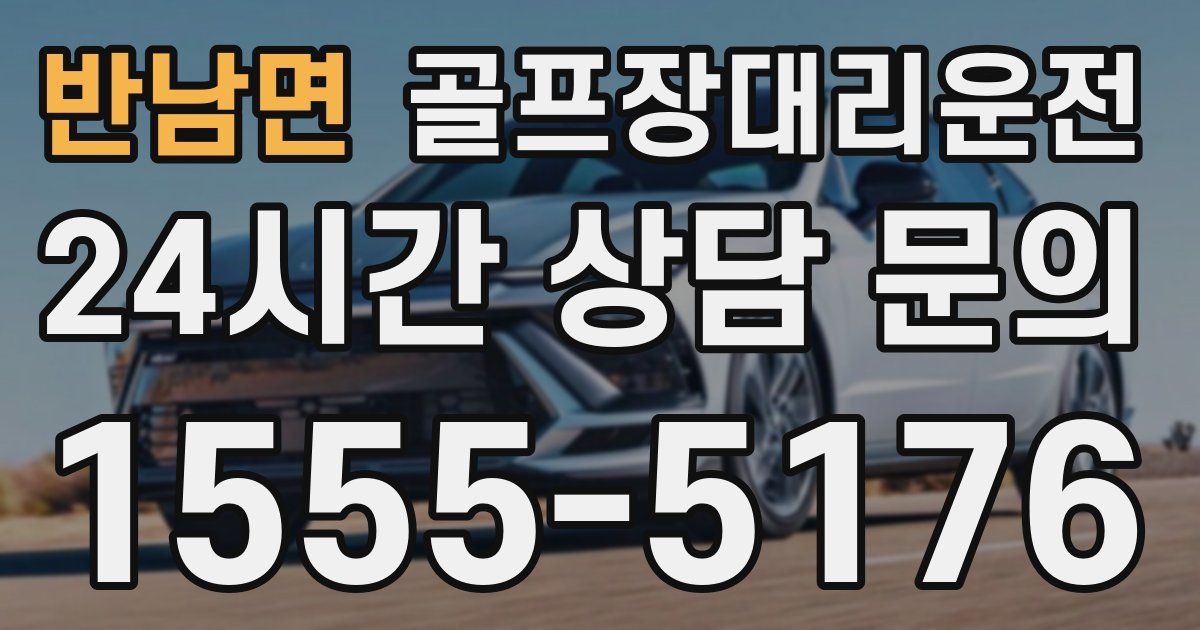 골프장대리운전 서비스