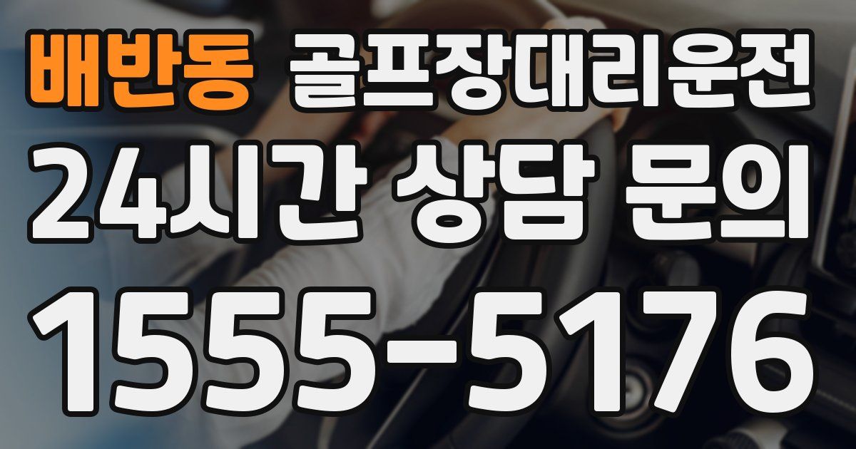 골프장대리운전 서비스