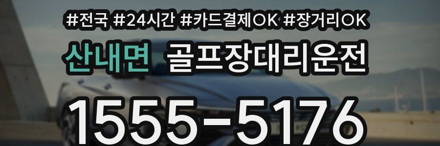 산내면 골프장대리운전
