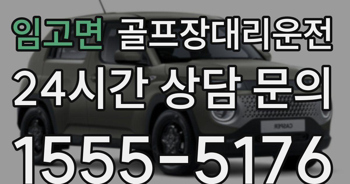 골프장대리운전 서비스